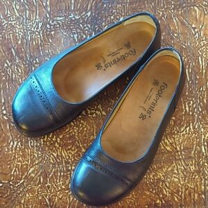 Women's Black Leather Footprint By Birkenstock Shoes 42